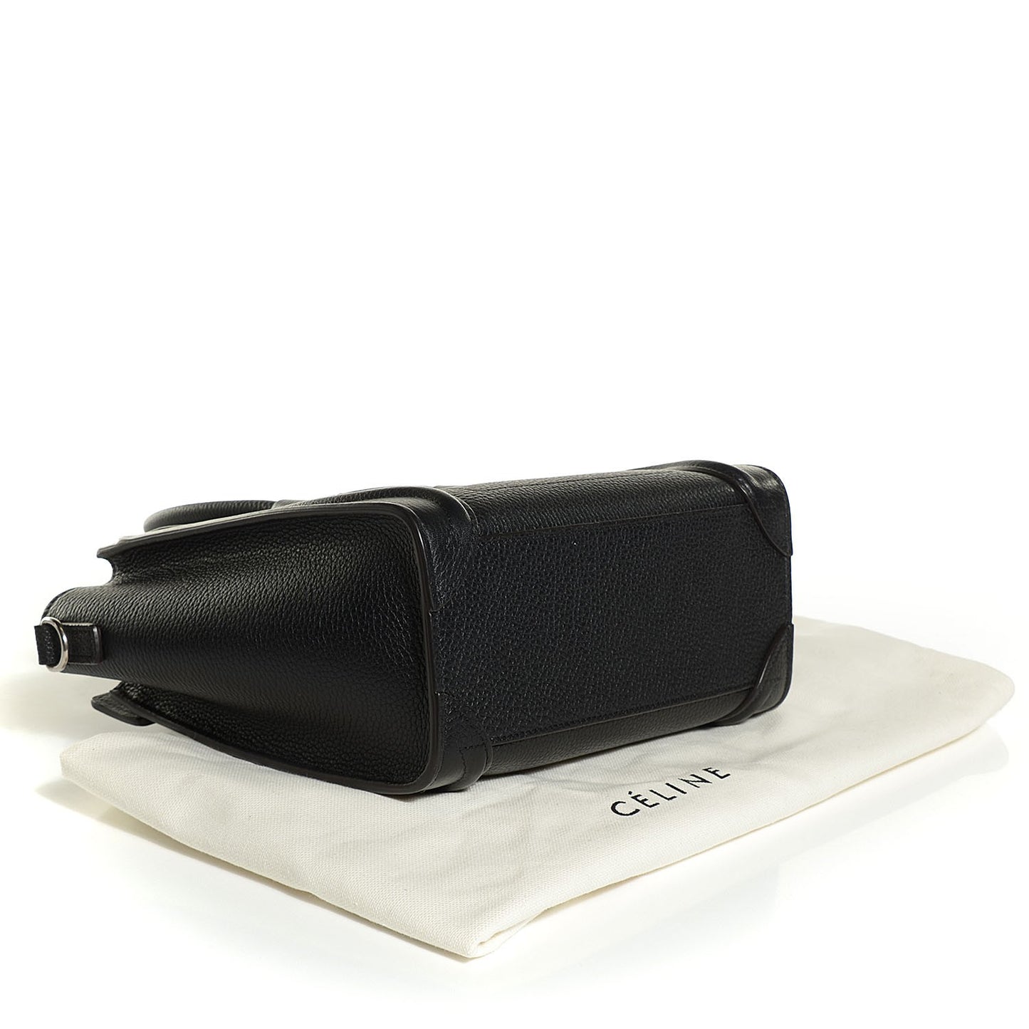 Drummed Calfskin Nano Luggage Black