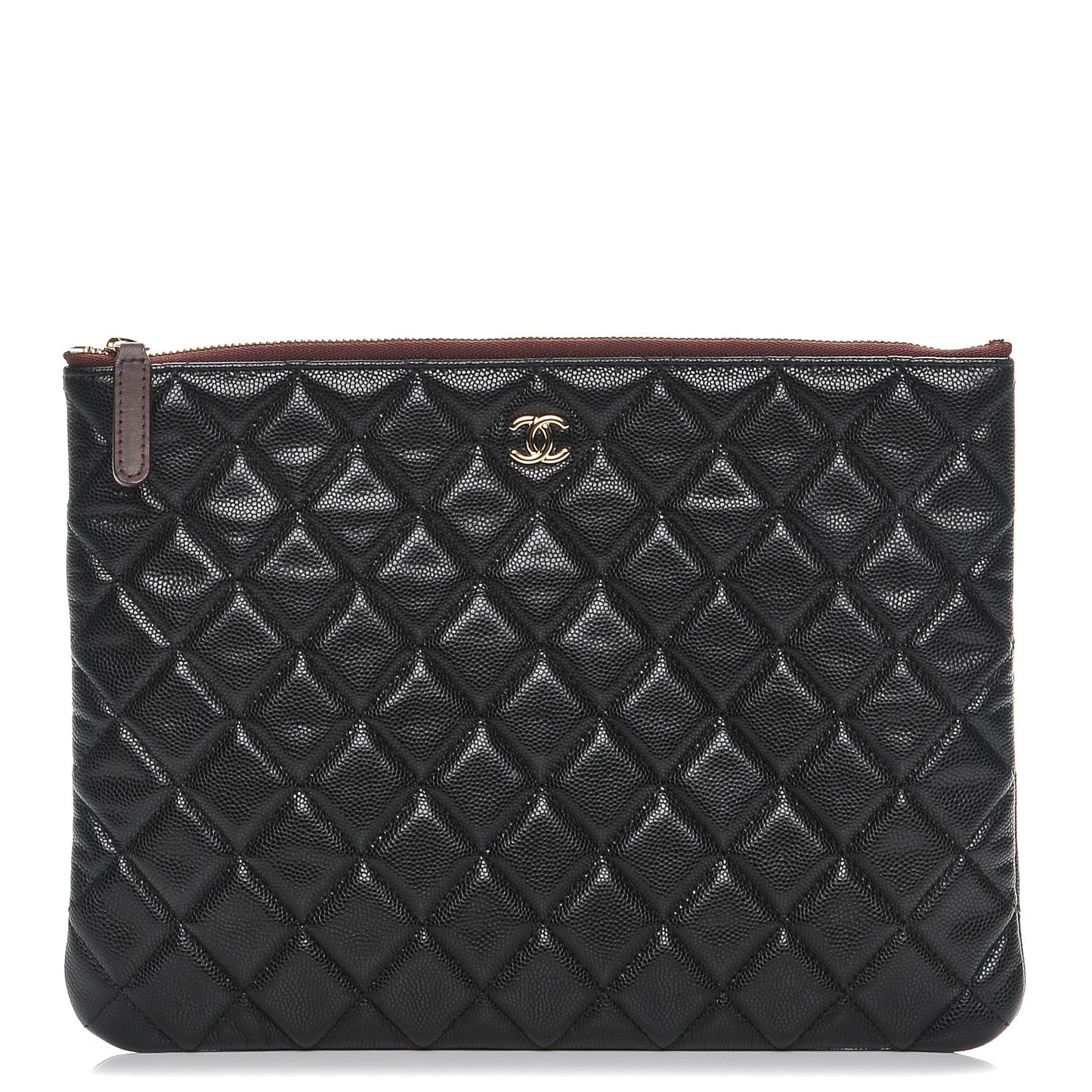 Caviar Quilted Medium Cosmetic Case Black
