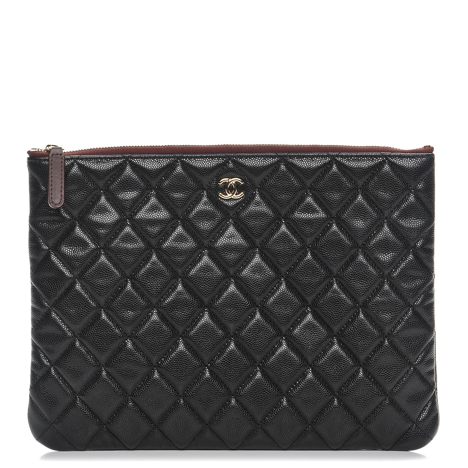 Chanel Caviar Quilted Medium Cosmetic Case Black 1 of 8