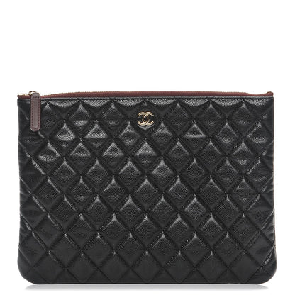Chanel Caviar Quilted Medium Cosmetic Case Black 1 of 8