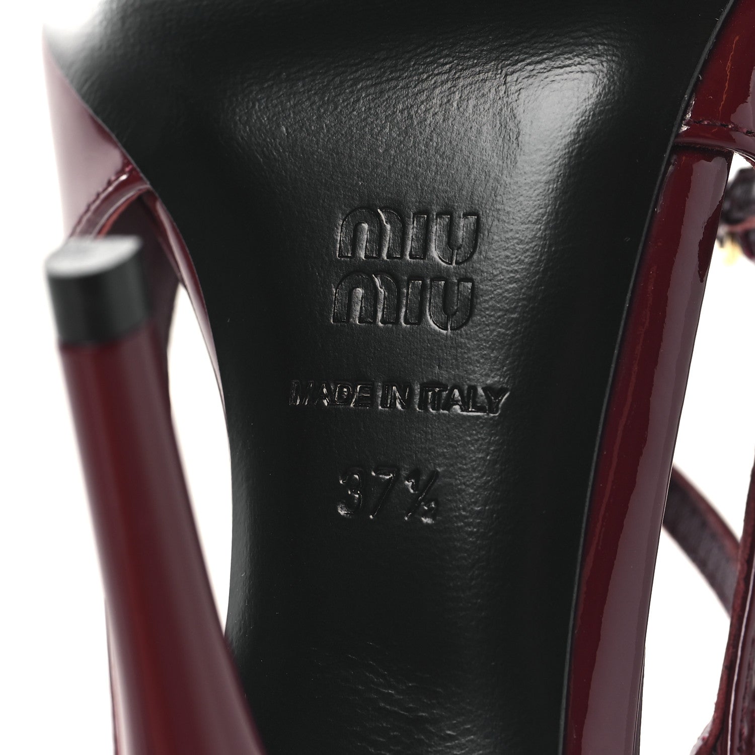 Miu Miu Vernice Buckle Slingback Pumps 37.5 Porpora 7 of 9
