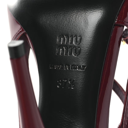 Miu Miu Vernice Buckle Slingback Pumps 37.5 Porpora 7 of 9