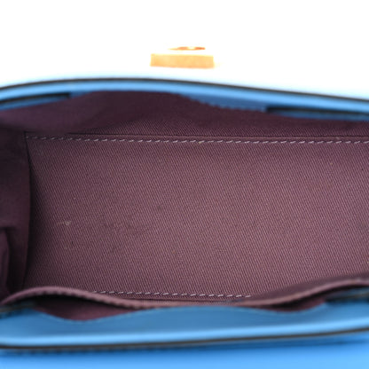 Versace Grained Calfskin Canvas Small La Medusa Chain Top Handle Handbag Rope Blue 5 of 10