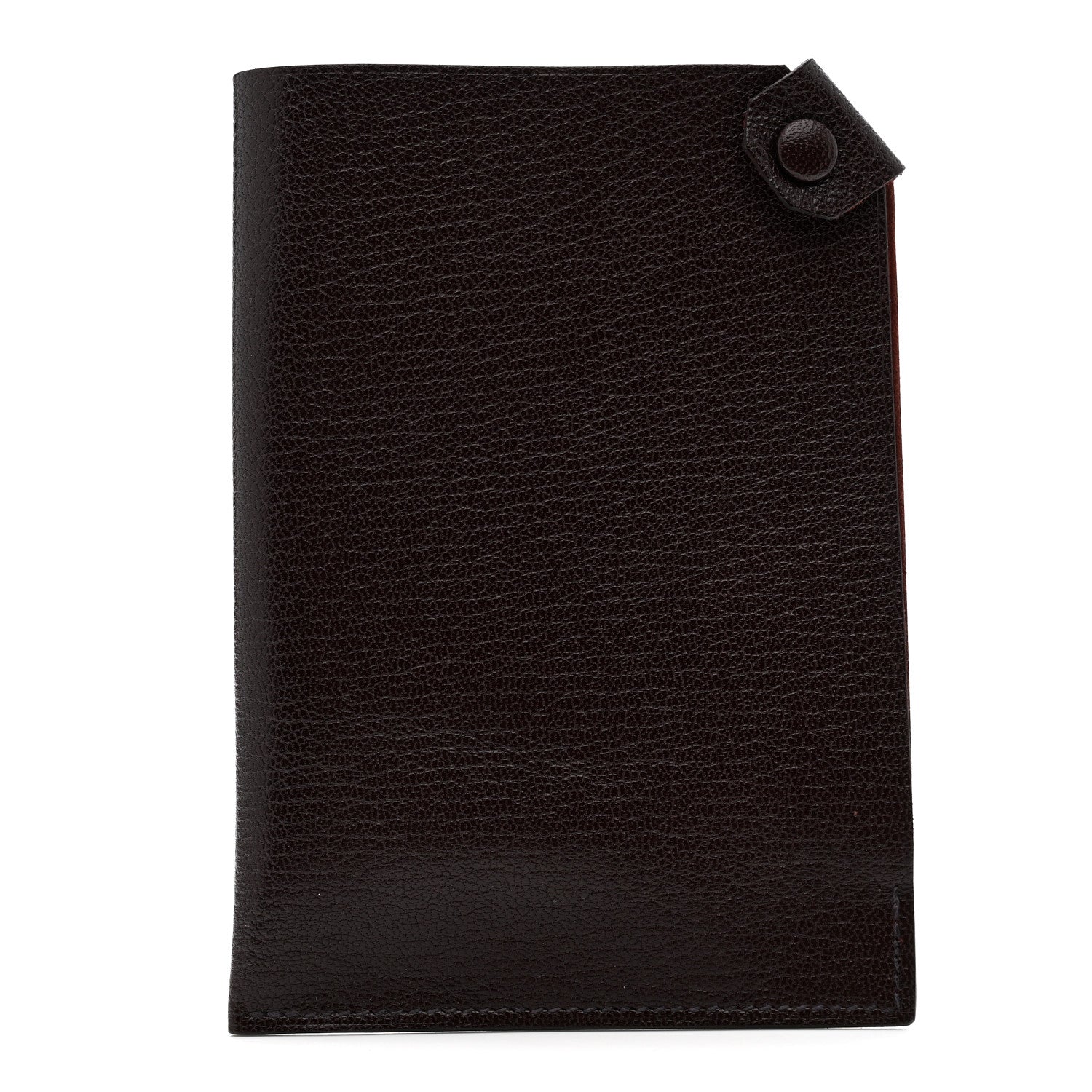 Hermes Chevre Mysore Tarmac PM Passport Holder Rouge Sellier 1 of 6