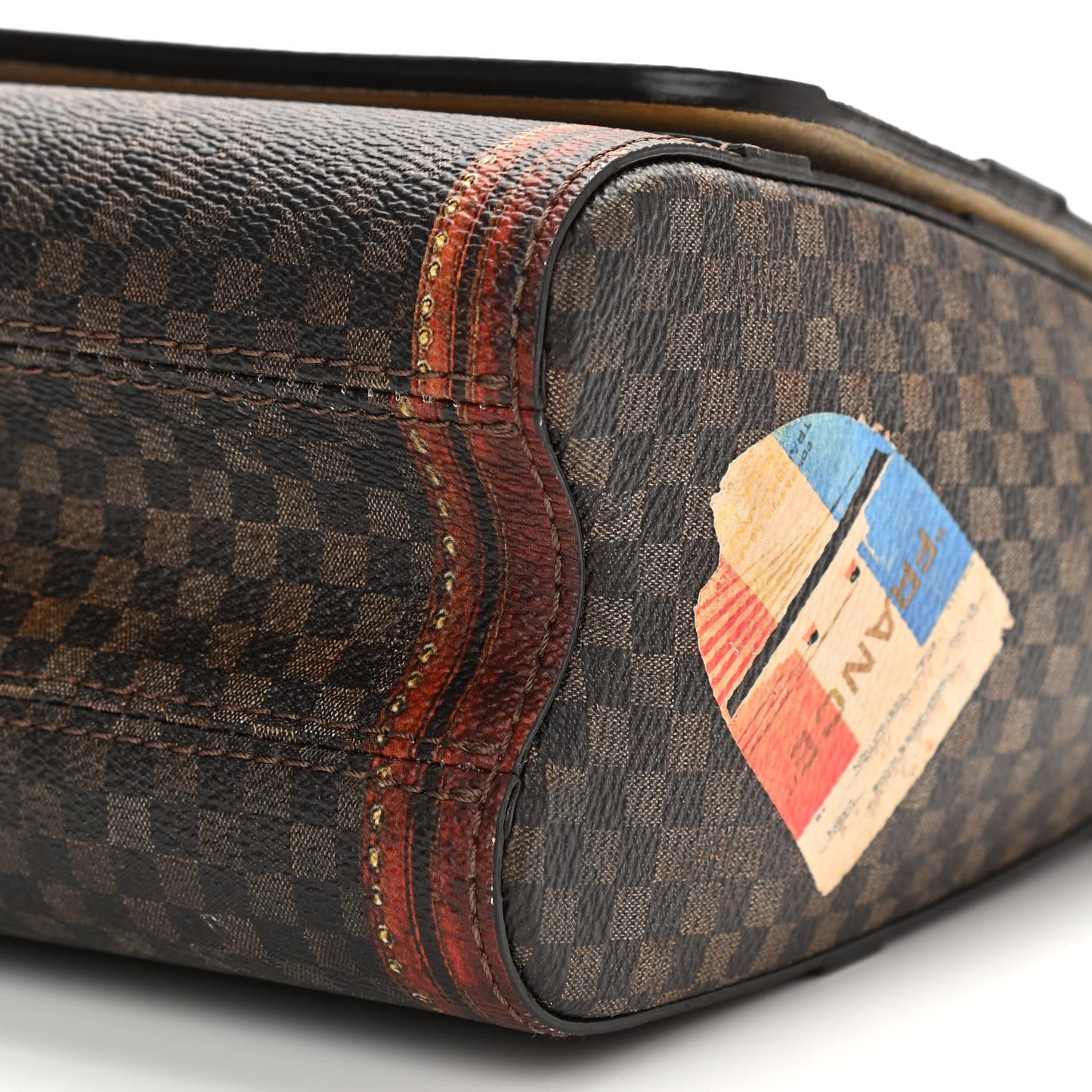 Transformed Damier Ebene Time Trunk Twist Shoulder Bag MM Black
