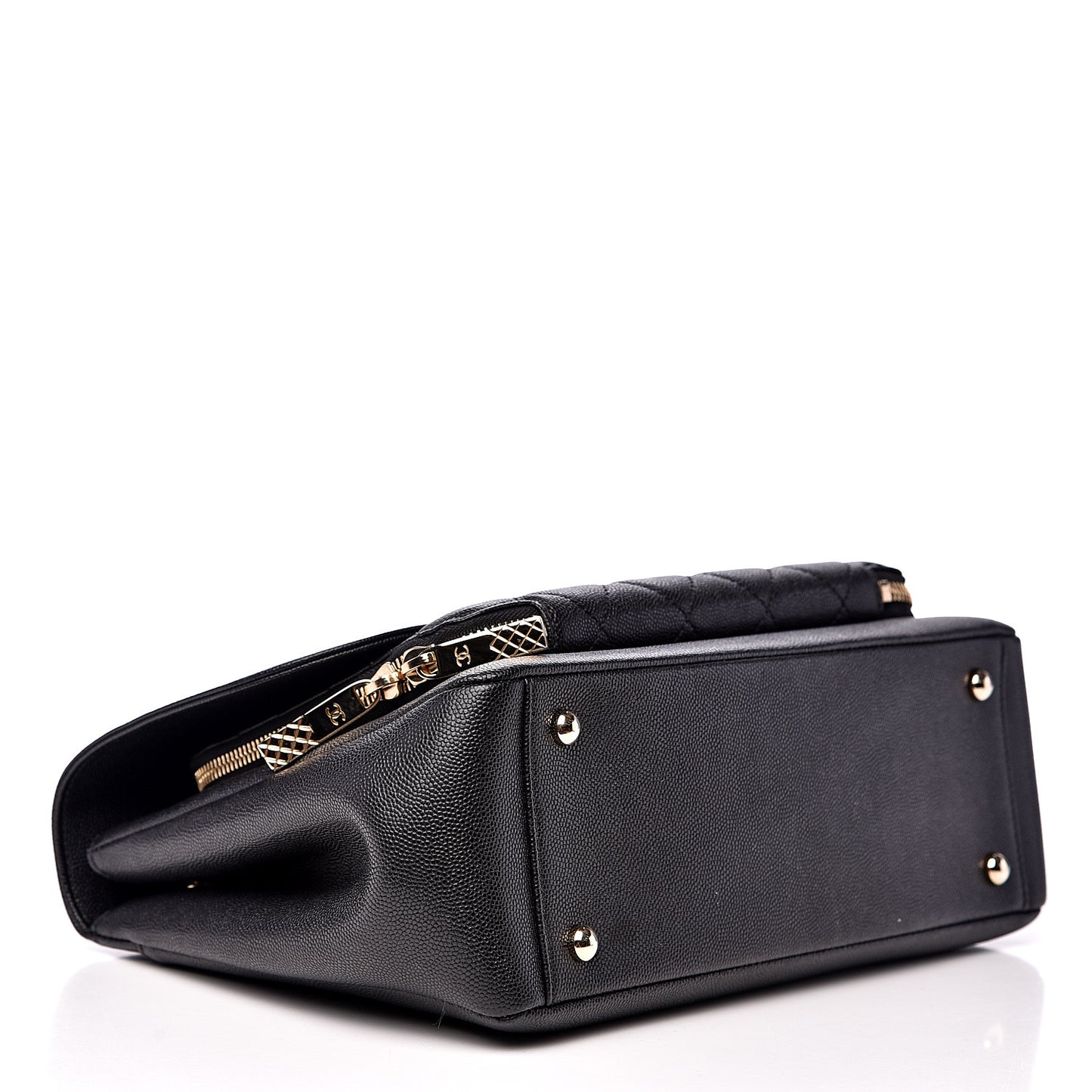 Caviar Quilted Large Business Affinity Flap Black