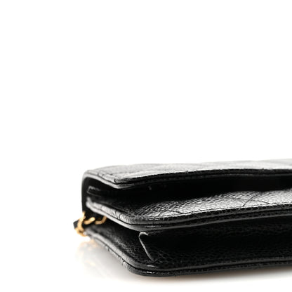 Chanel Caviar Quilted Wallet on Chain WOC Black 10 of 12