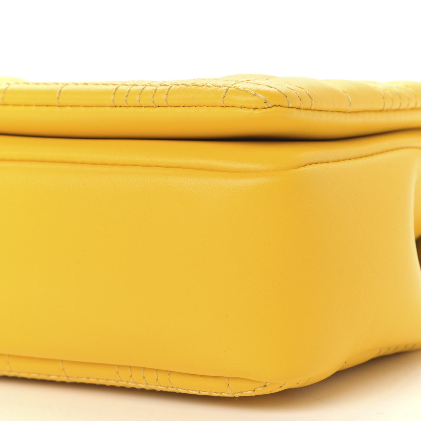 Lambskin Quilted Small Lola Bag Deep Saffron