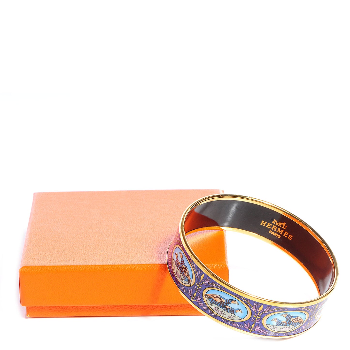 Enamel Wide Pheasants Printed Bracelet 70