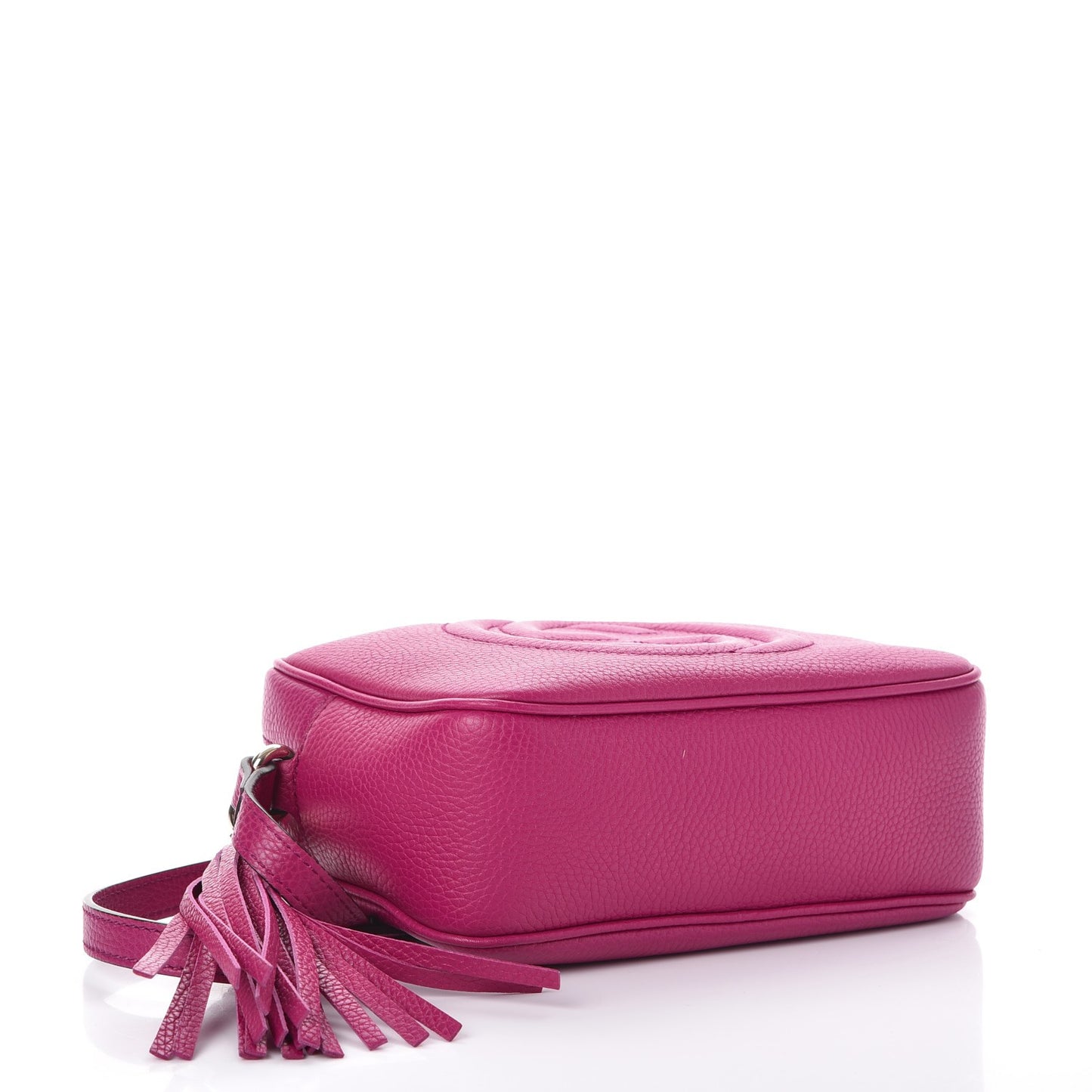 Pebbled Calfskin Small Soho Disco Bag Bright Bougainvillea