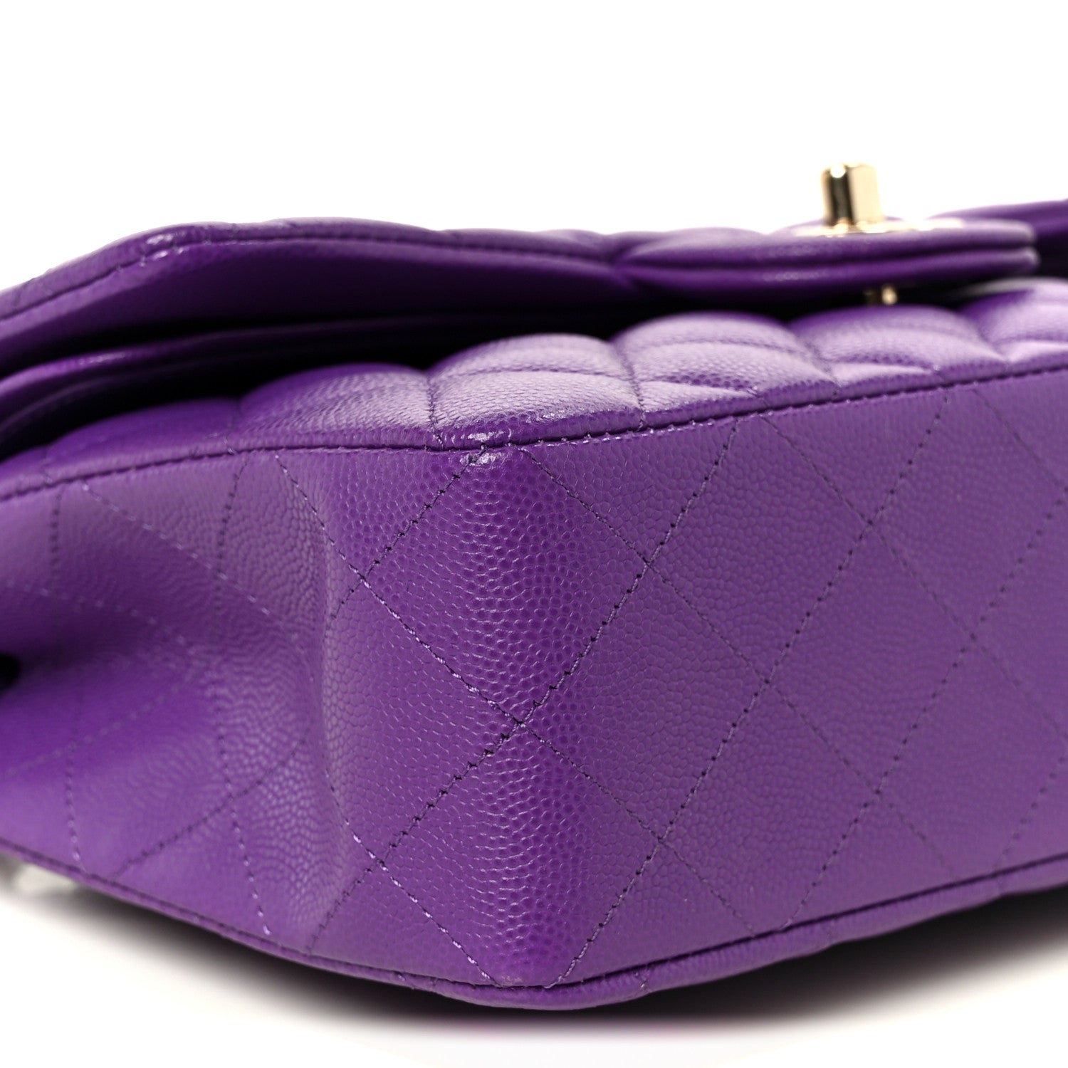 Chanel Caviar Quilted Small Double Flap Purple 10 of 12