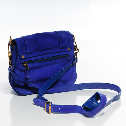 Proenza Schouler Suede PS1 Mini Pouch Messenger Bag Cobalt 3 of 12