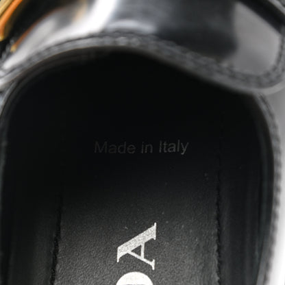 Prada Spazzolato Buckled Loafers 38.5 Black 8 of 9