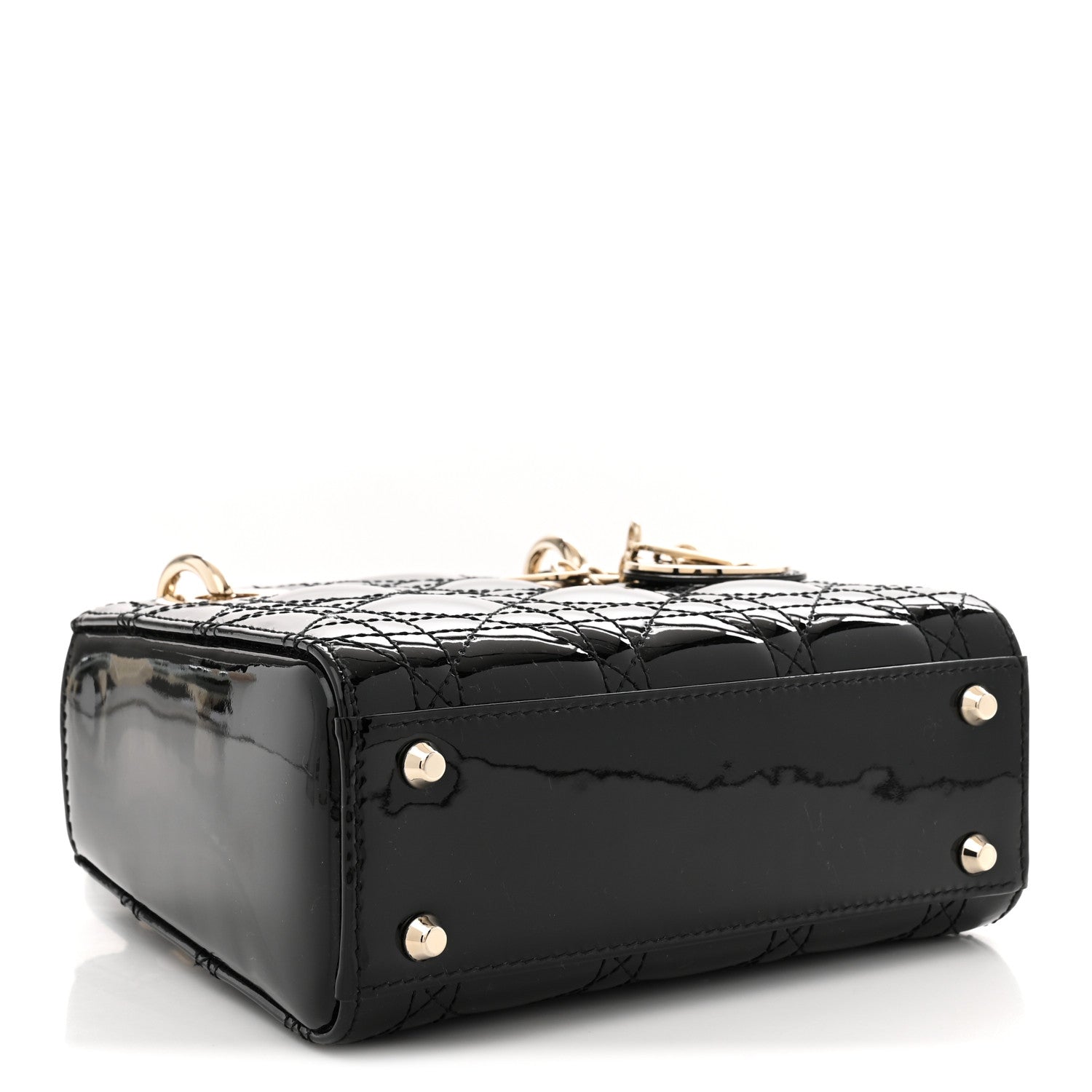 Christian Dior Patent Cannage Mini Lady Dior Black 4 of 11