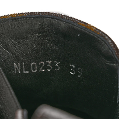 Louis Vuitton Calfskin Monogram Beaubourg Ankle Boots 39 Black 8 of 11