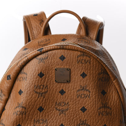 MCM Visetos Small Side Stud Stark Backpack Cognac 9 of 9