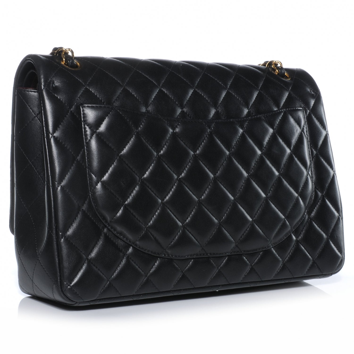 Chanel Lambskin Quilted Maxi Double Flap Black 3 of 9