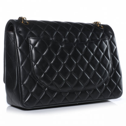 Chanel Lambskin Quilted Maxi Double Flap Black 3 of 9