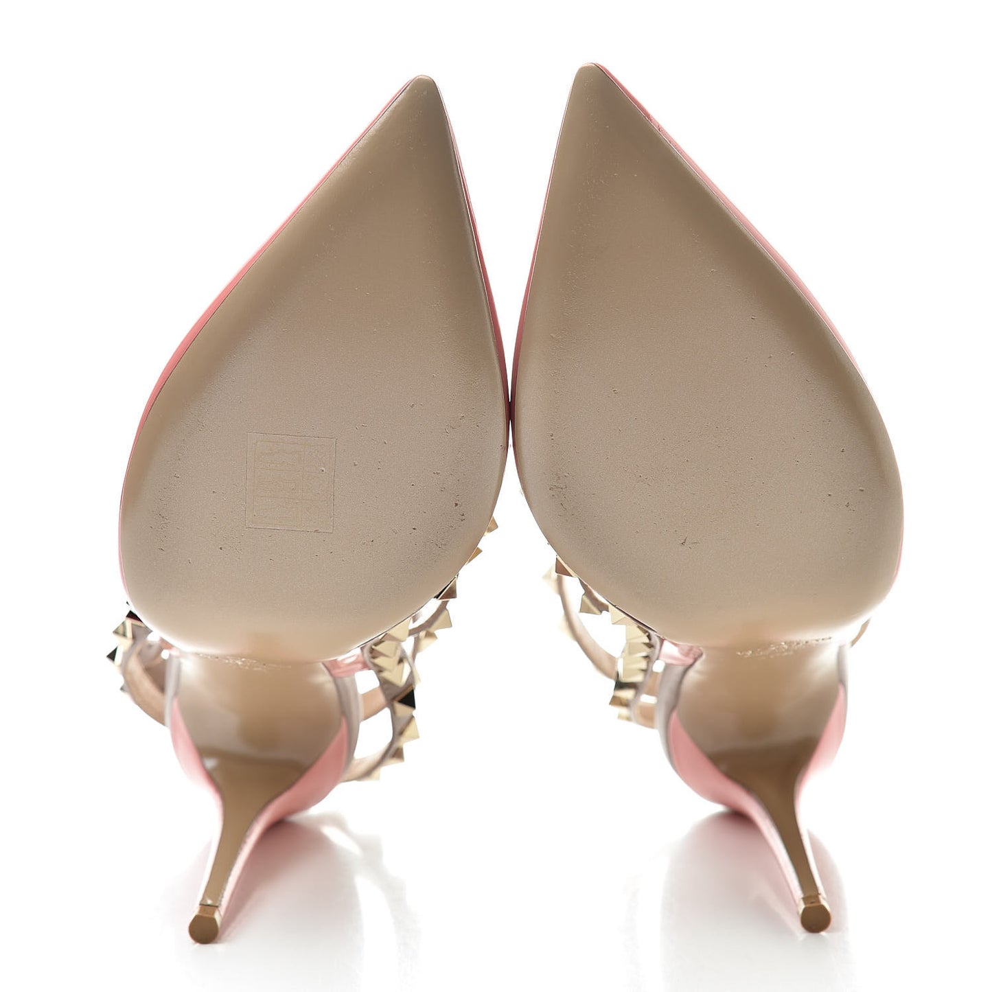 Patent Rockstud Ankle Strap Pumps 40.5 Tropical Sunrise Poudre