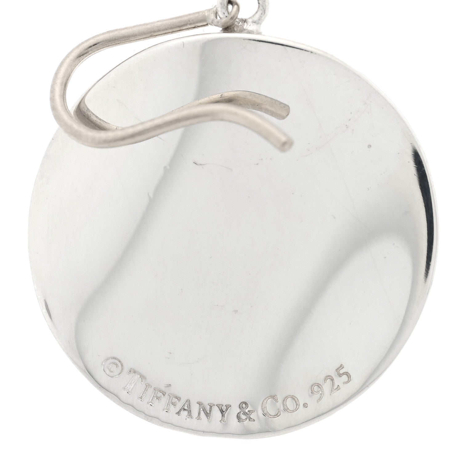 Tiffany Sterling Silver Notes Round Drop Earrings 4 of 4