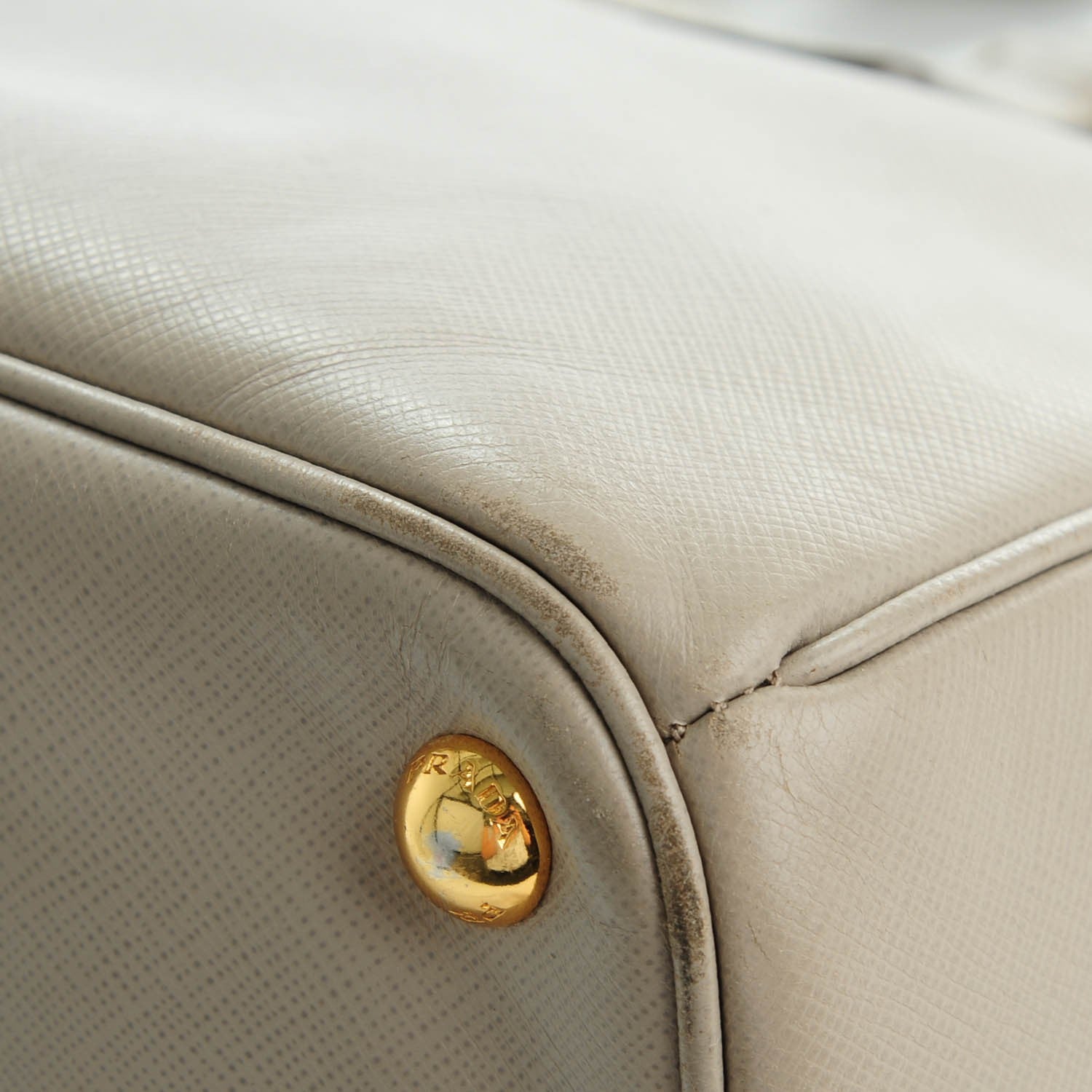 Prada Saffiano Small Galleria Double Zip Tote Pomice 11 of 12