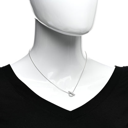 Hermes 18K White Gold Diamond Finesse Pendant Necklace 2 of 5
