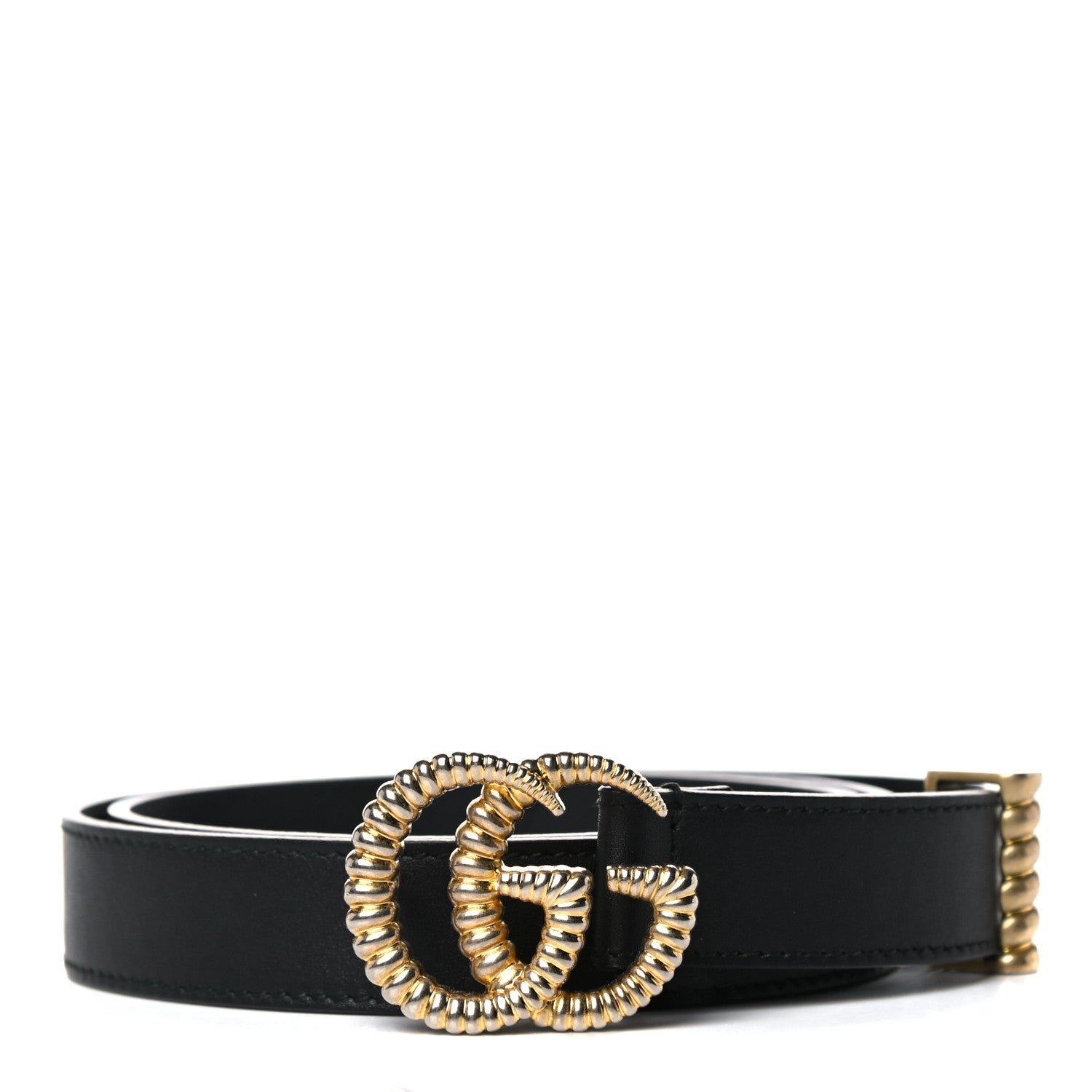 Gucci Moon Calfskin Torchon Double G 25mm Belt 85 34 Black 1 of 4