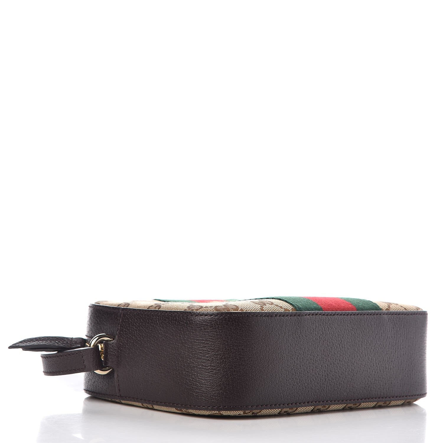 Gucci GG Supreme Monogram Web Small Webby Bee Shoulder Bag Dark Brown 4 of 8