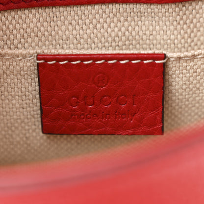 Gucci Pebbled Calfskin Small Soho Flap Crossbody Red 6 of 10