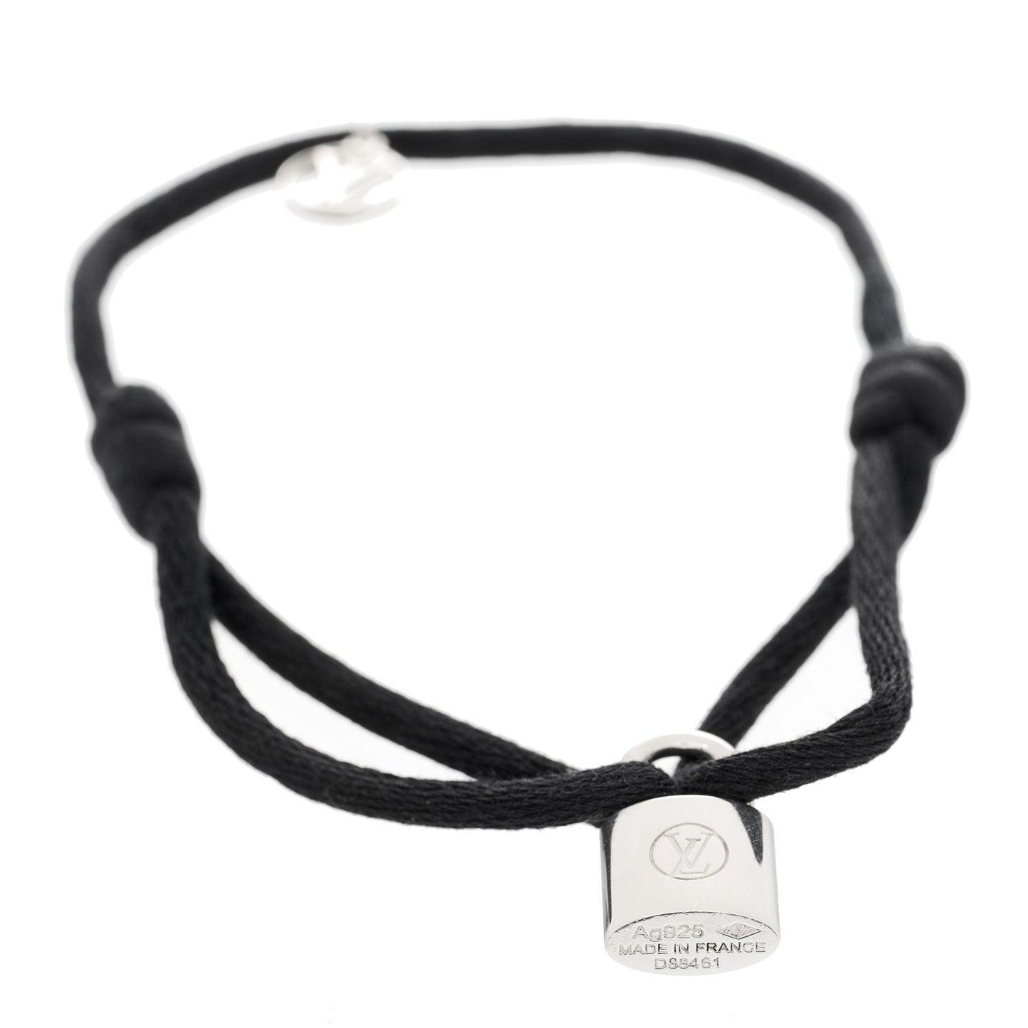 X UNICEF Sterling Silver Lockit Bracelet Black