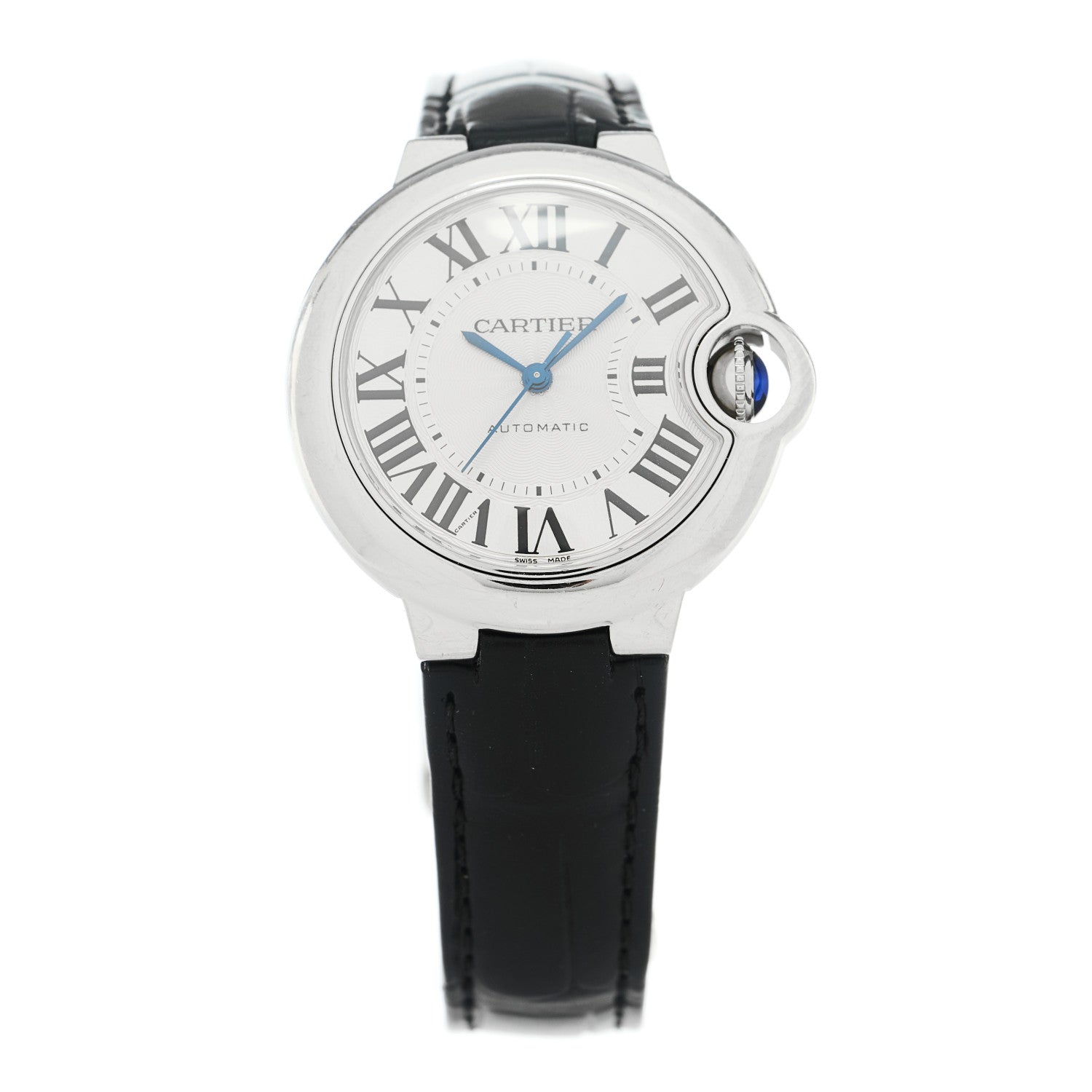 Cartier Stainless Steel Alligator 33mm Ballon Bleu De Cartier Automatic Watch 1 of 4