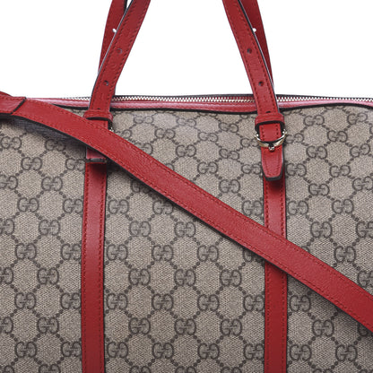Gucci GG Supreme Monogram Calfskin Medium Nice Boston Beige Ebony Hibiscus Red 11 of 11
