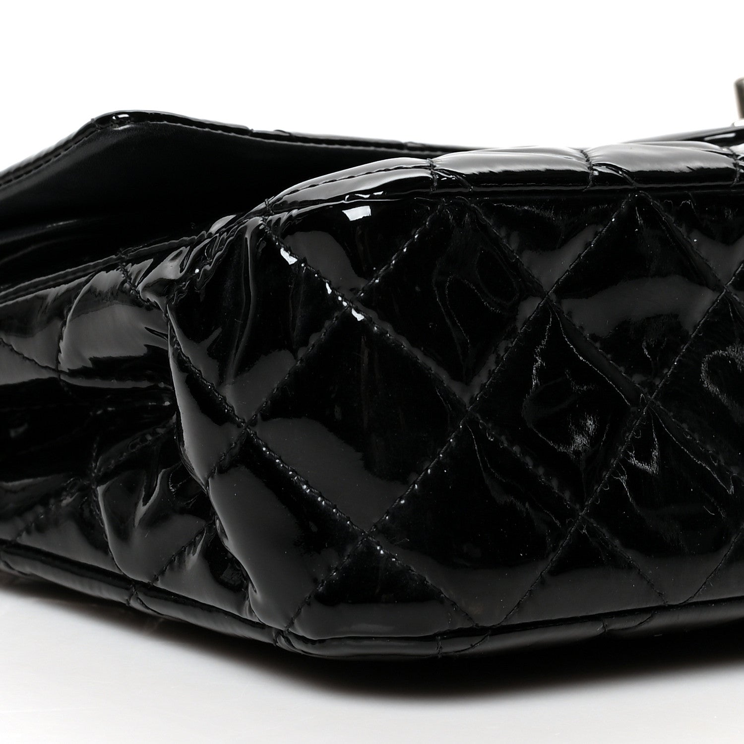 Chanel Patent Quilted Medium Double Flap Black 9 of 11