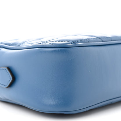 Gucci Calfskin Matelasse Aria Small GG Marmont Chain Shoulder Bag Clear Blue 5 of 9