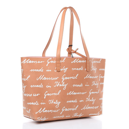 Mansur Gavriel Calfskin Small Logo Shopping Tote Cammello 3 of 13