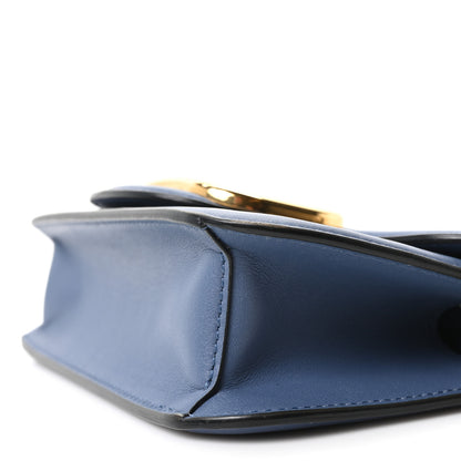 Valentino Garavani Calfskin Vlogo Small Loco Shoulder Bag Blue 9 of 9