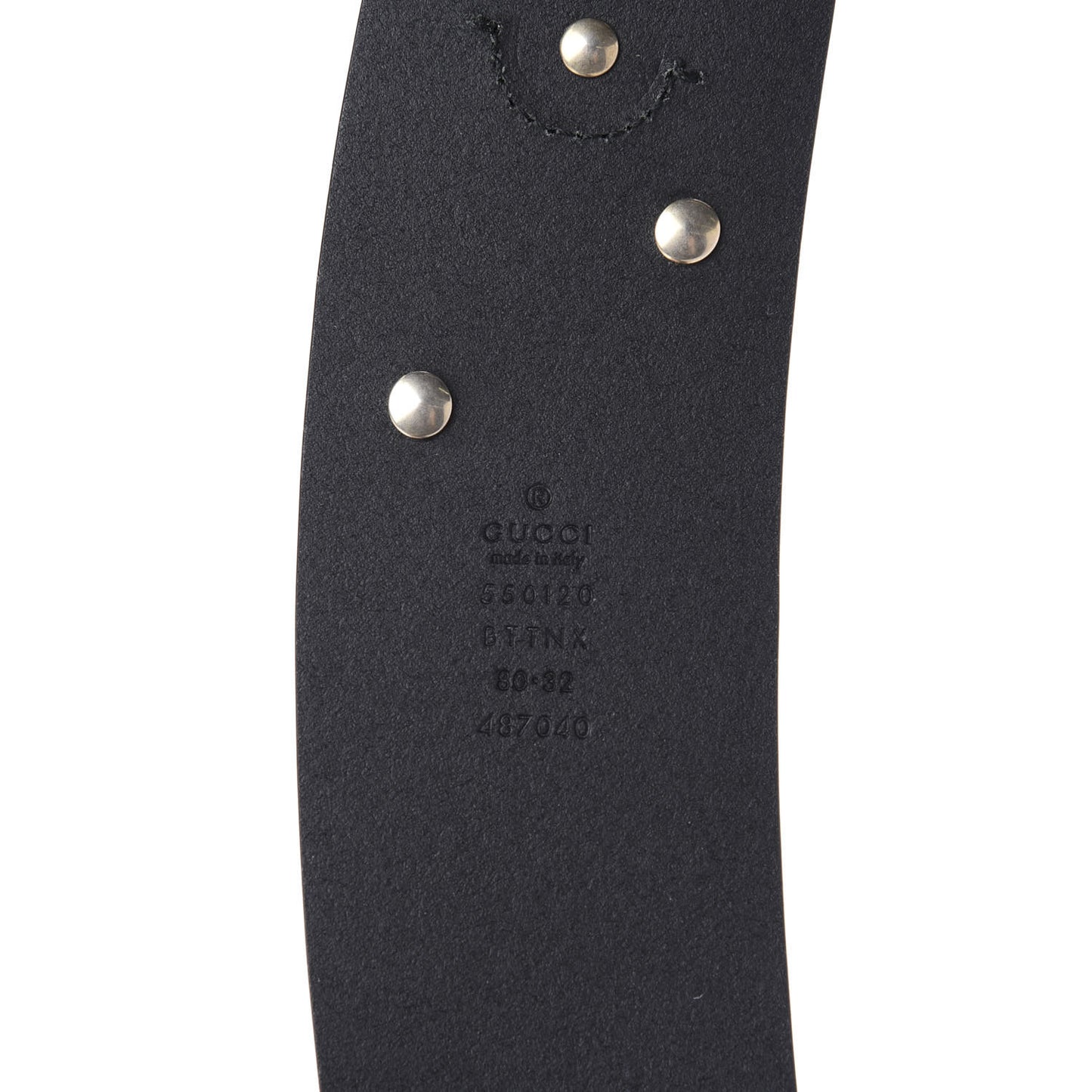 Calfskin Studded Torchon GG Marmont Selleria Belt 80 32 Black Multicolor
