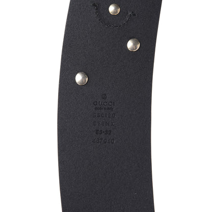Gucci Calfskin Studded Torchon GG Marmont Selleria Belt 80 32 Black Multicolor 3 of 3