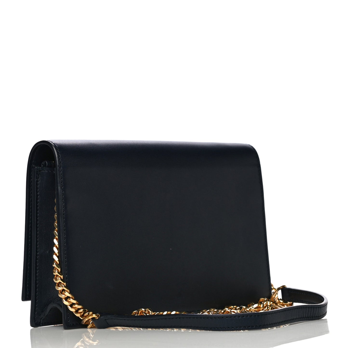 Smooth Calfskin Classic Monogram Kate Tassel Chain Wallet Marine