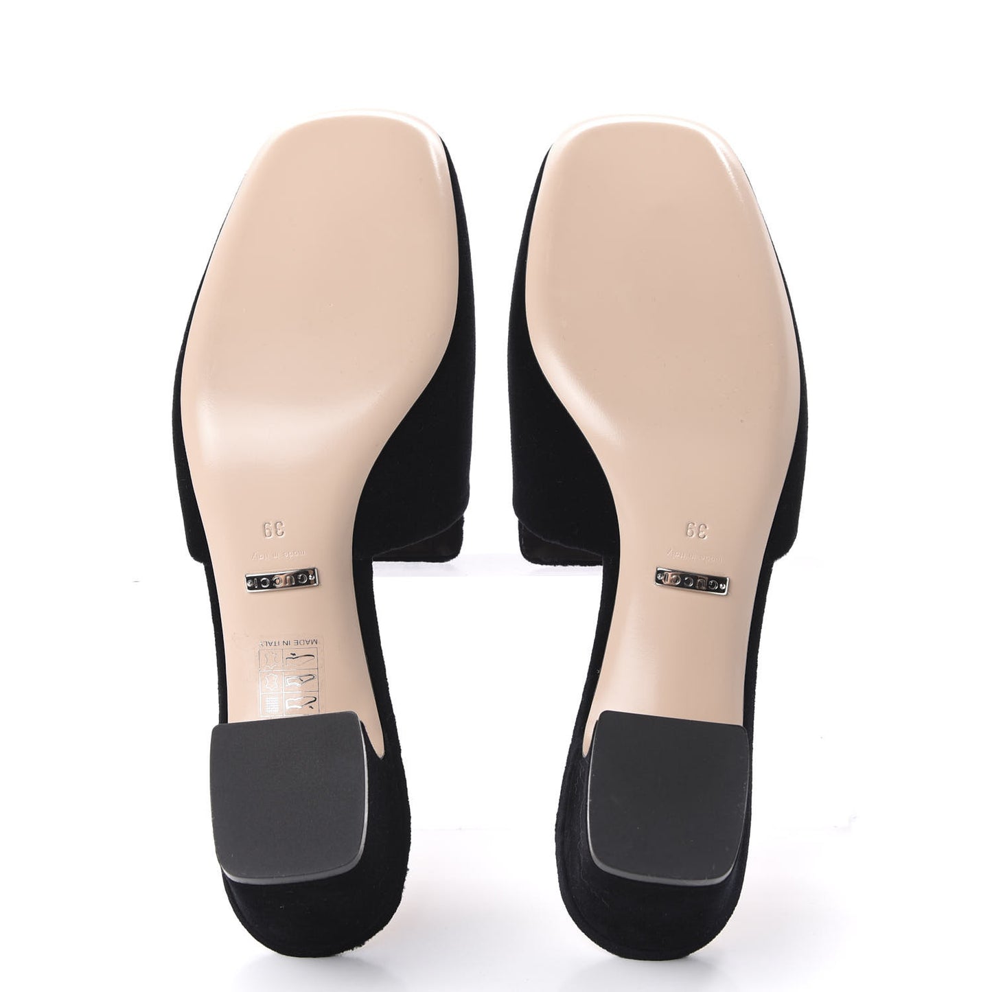 Velvet Crystal Square G Madelyn Mules 39 Black