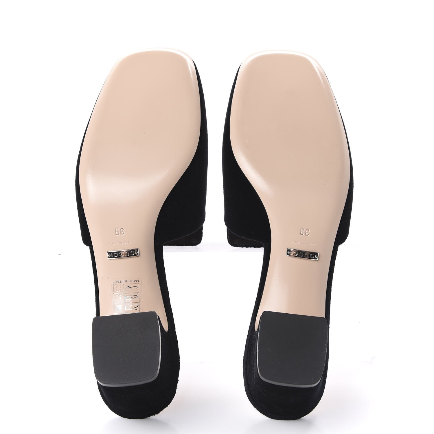 Gucci Velvet Crystal Square G Madelyn Mules 39 Black 5 of 10