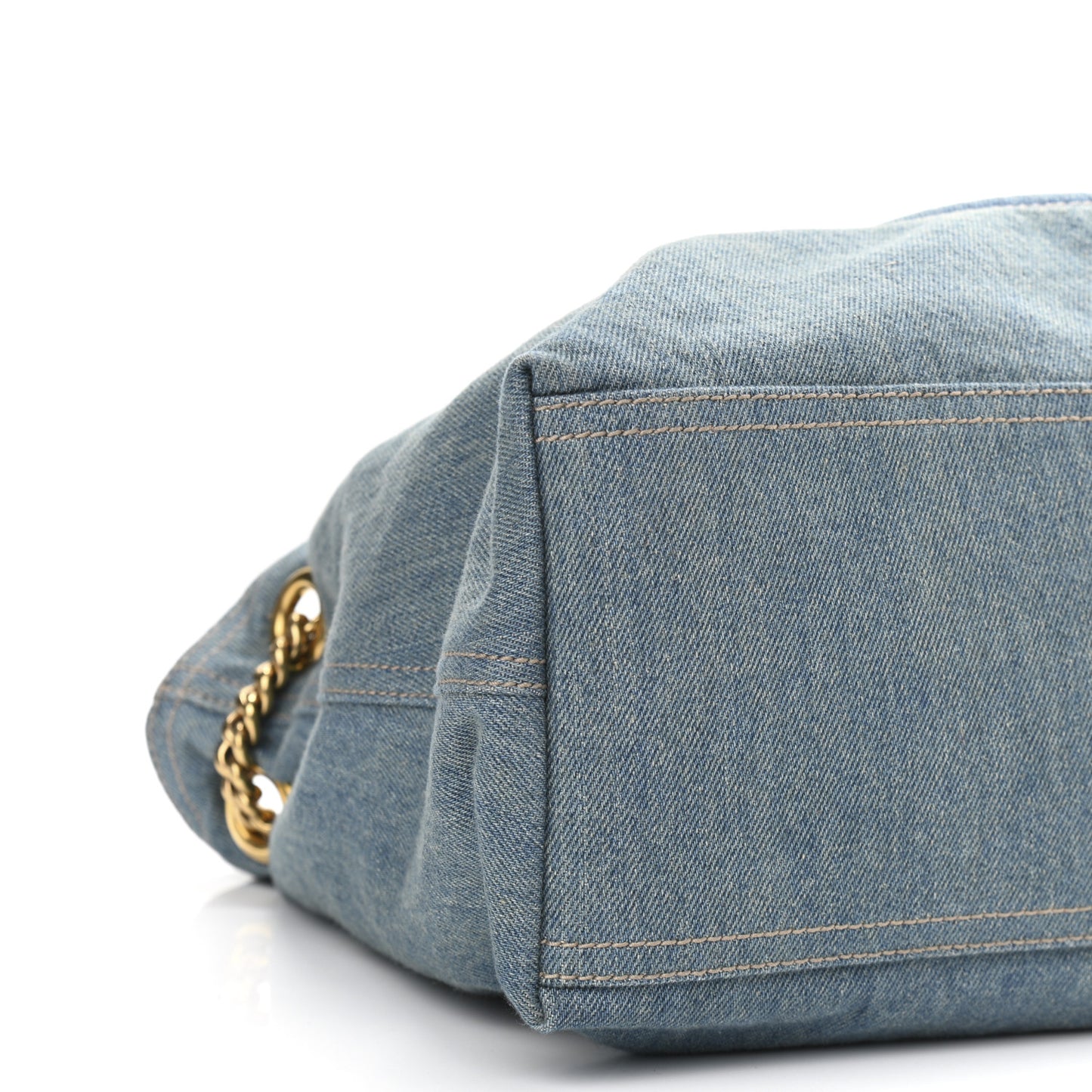 Denim Medium Soho Chain Shoulder Bag Blue