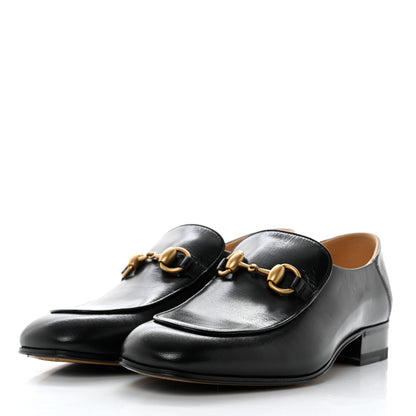 Gucci Goatskin Womens Horsebit Mid-Heel Loafers 36.5 Black 3 of 9