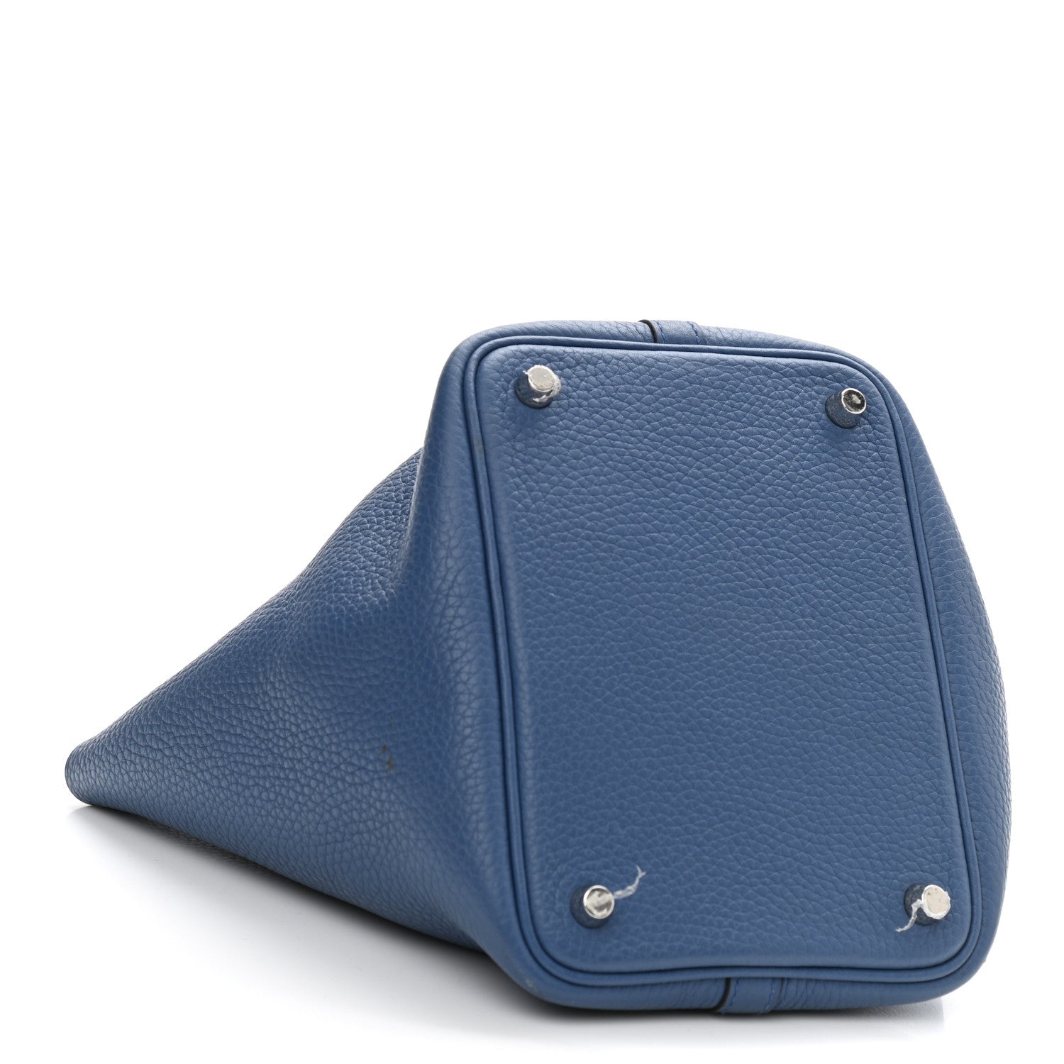 Hermes Taurillon Clemence Picotin Lock 18 PM Bleu Agate 4 of 9