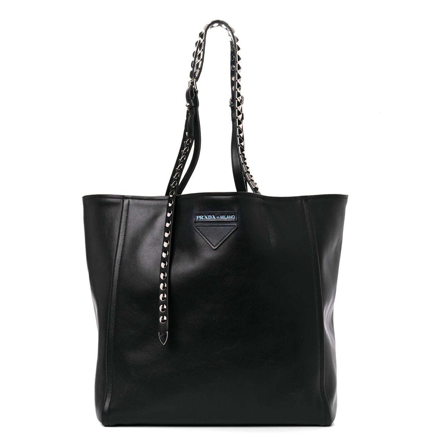 Prada Grace Lux Studded Large Concept Shopper Tote Black 1 of 20