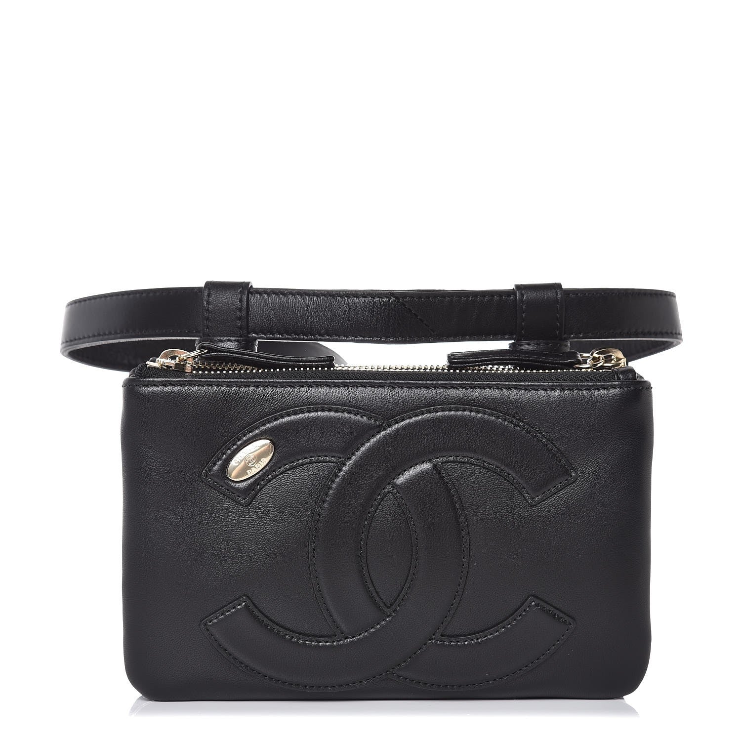 Chanel Lambskin CC Mania Waist Belt Bag Black 1 of 7