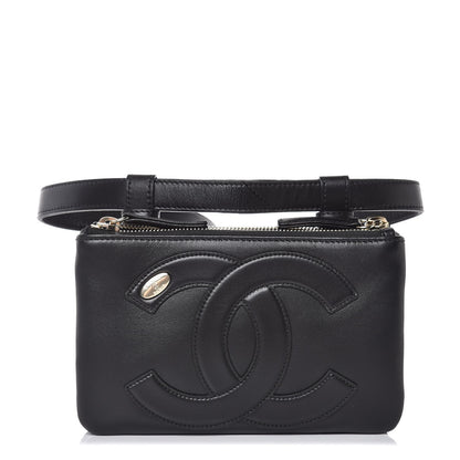 Chanel Lambskin CC Mania Waist Belt Bag Black 1 of 7