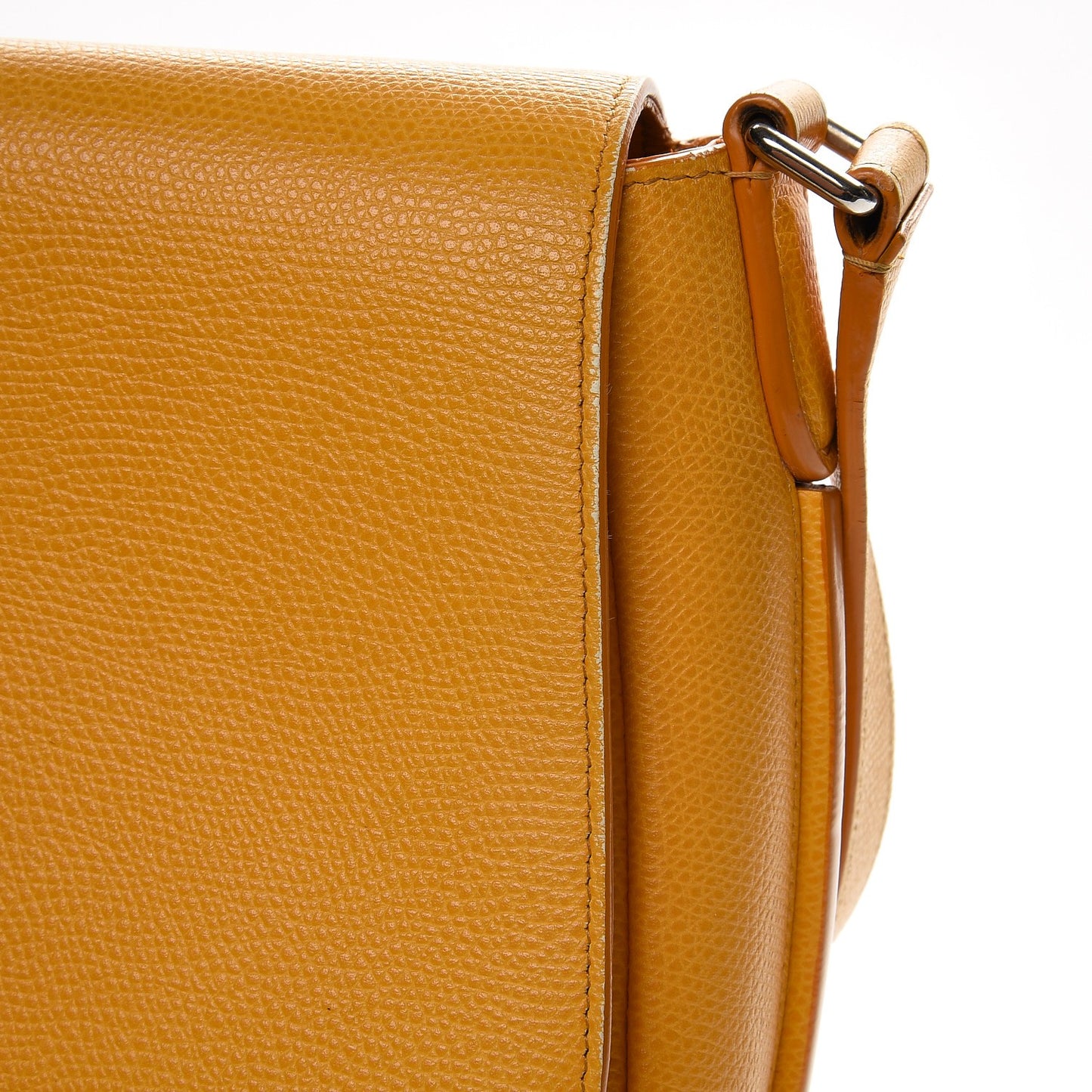 Grained Calfskin Trotteur Messenger Saffron