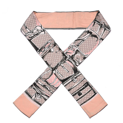 Louis Vuitton Silk Monogram Trunks Bandeau Rose Poudre 1 of 4