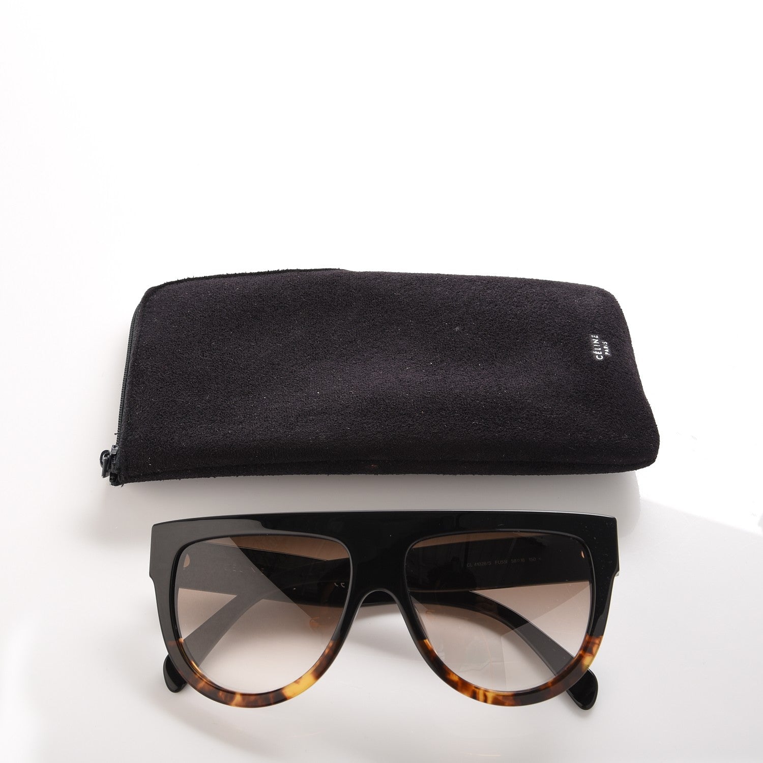 Celine Shadow Sunglasses CL 41026/S Black Havana 7 of 7